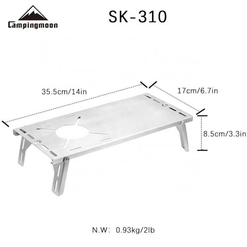 Camping Cooking Table With Windshield - Barbecue portable multifonctionnel pliable CAMPINGMOON SK-310