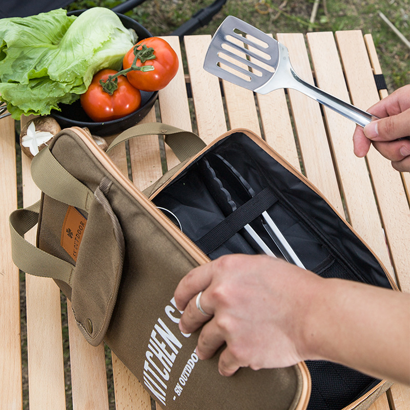 Camping Cooking Rack - Ensemble de 8 ustensiles de cuisine