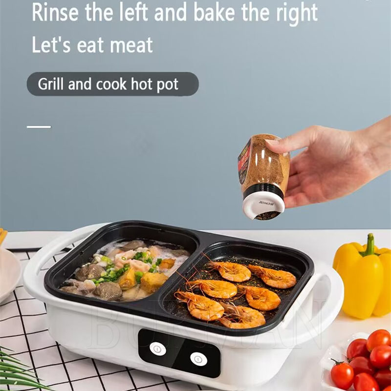 Camping Cooking Hot Plate - Cuiseur électrique multifonctionnel 2 en 1,