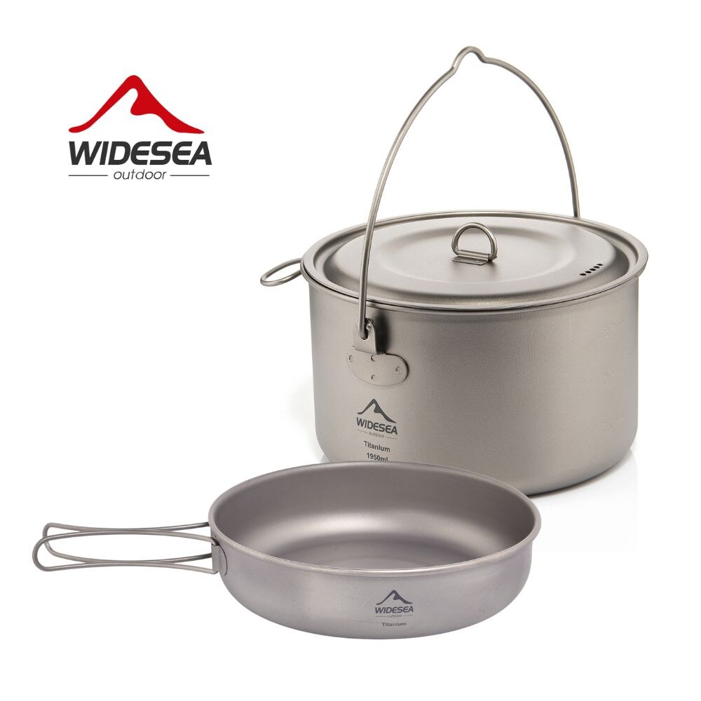 Camping Cooking Set Large - ESEA-Batterie de cuisine en titane pour