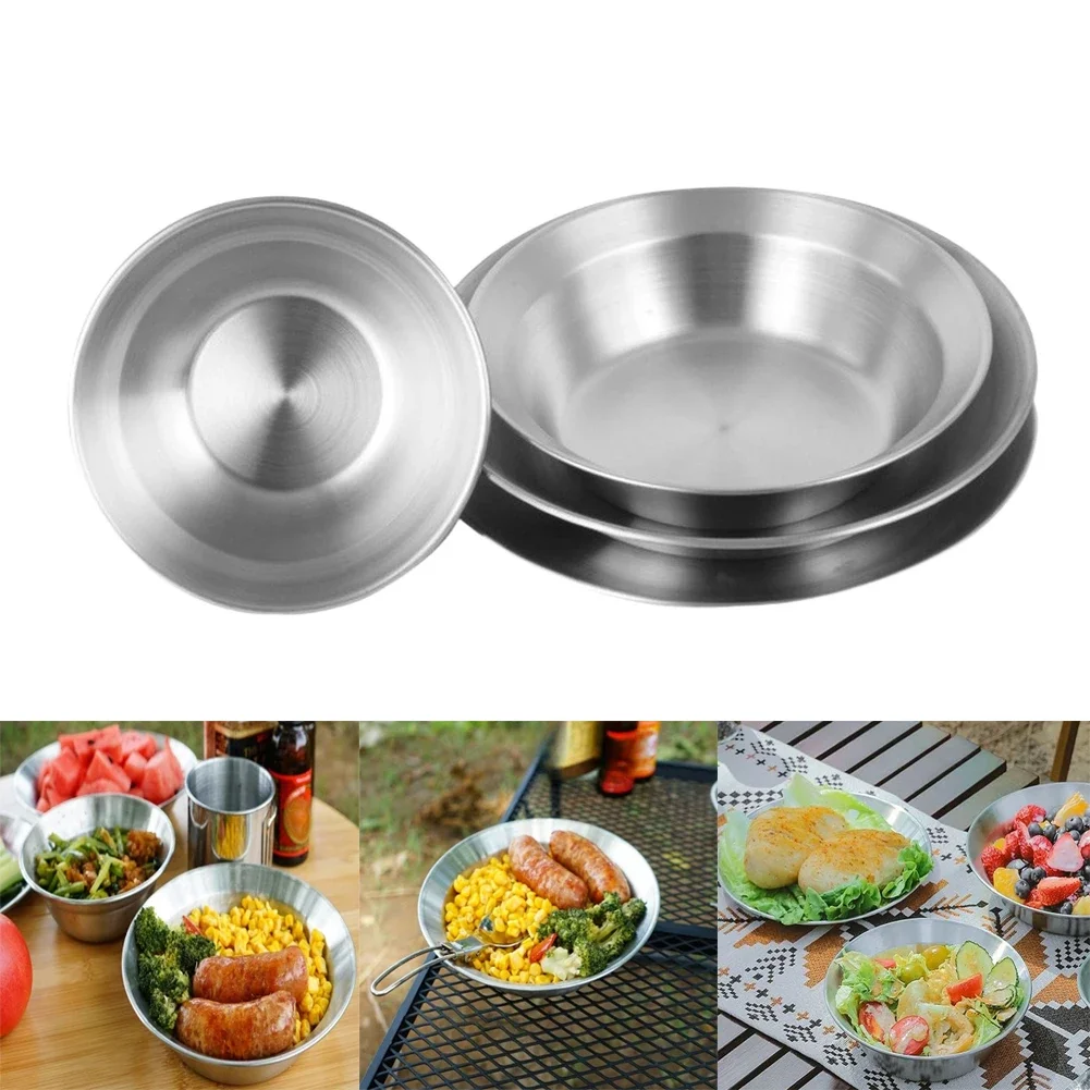 Camping Cooking Dishes - Ensemble de vaisselle en acier inoxydable,