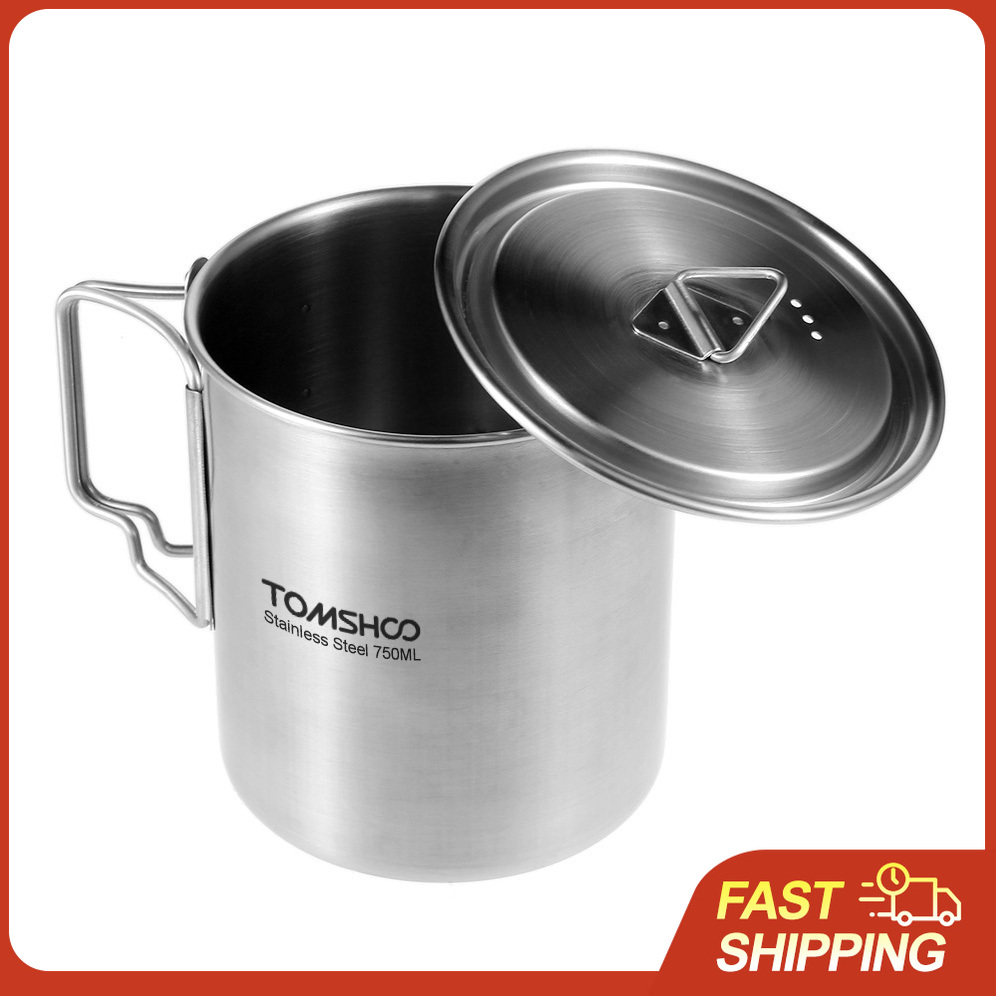 Camping Cooking Cup - TOMSHOO – pot en acier inoxydable