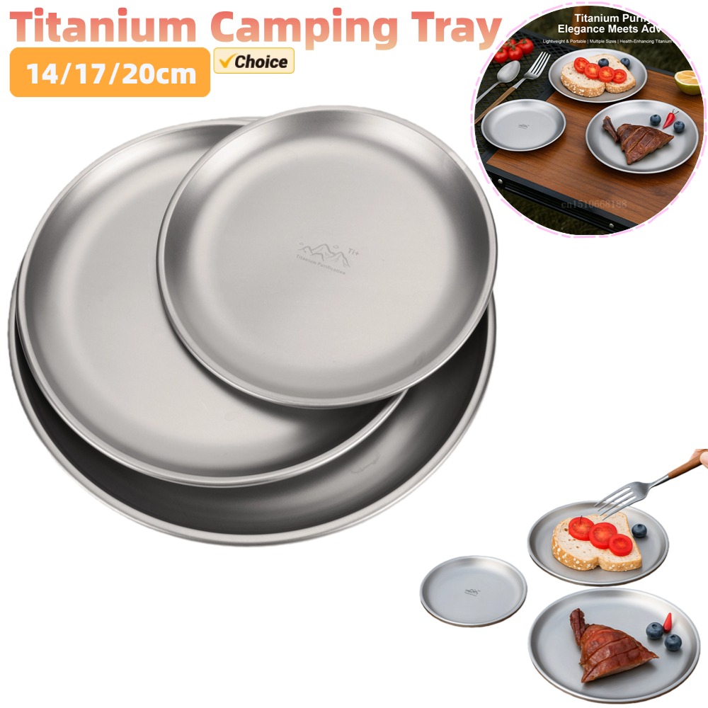 Camping Cooking Cup - Assiette de Camping en titane 14/17/20cm,