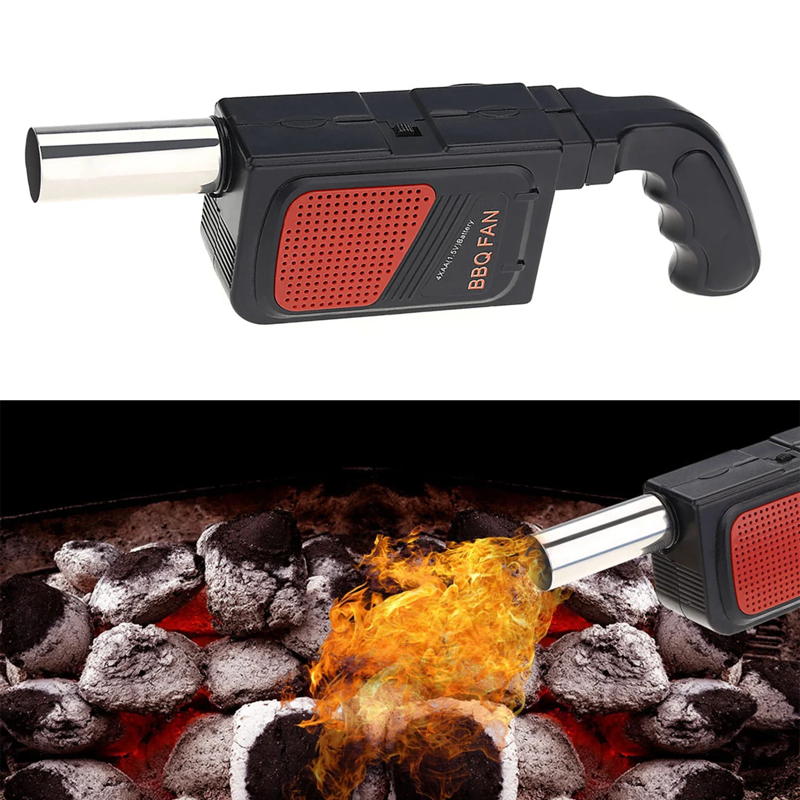 Camping Cooking Griddle - Ventilateur électrique portable pour barbecue, souffleur