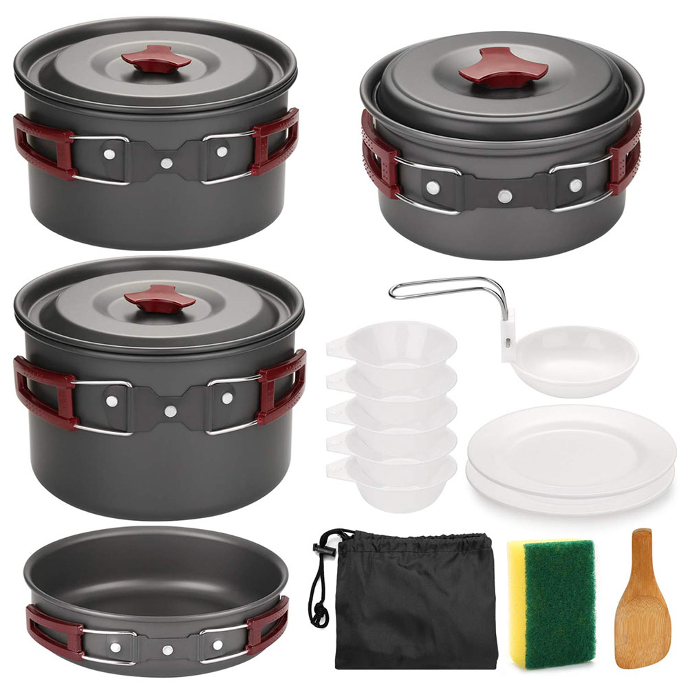 Camping Cooking Set Large - Kit de batterie de cuisine de