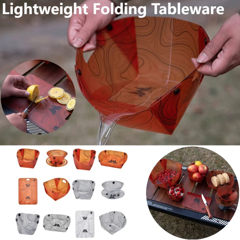 Camping Cooking Dishes - Vaisselle de Camping pliable, bol Portable,