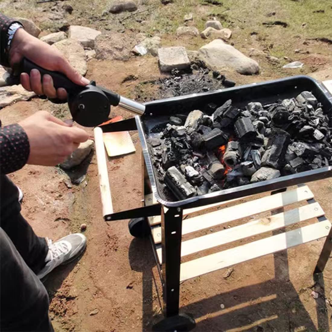 Souffleur de barbecue portable - Camping Cooking Accessories Set avis et prix