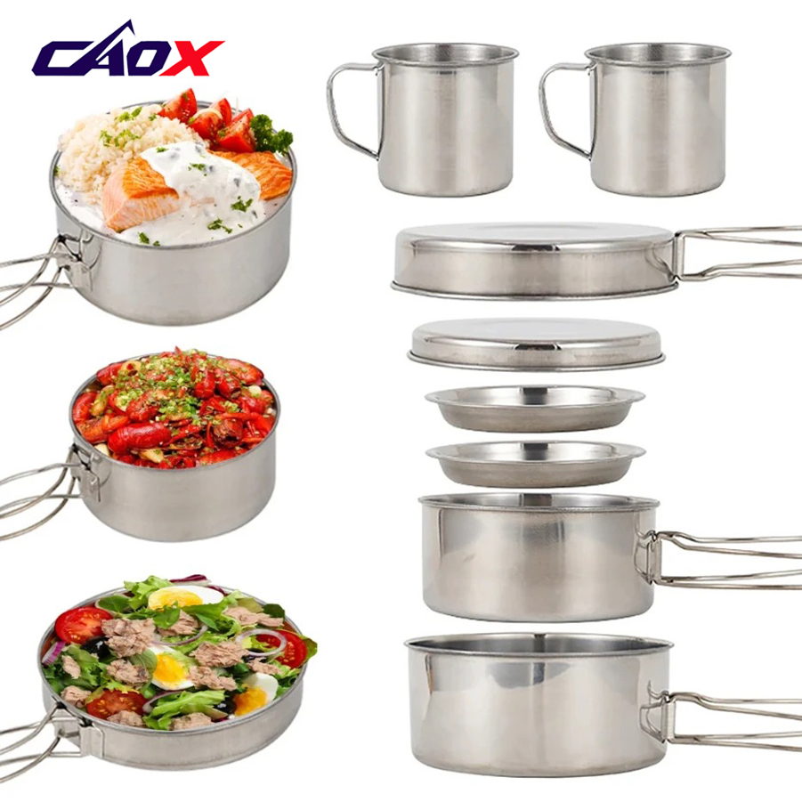 CAOX Ensemble de 8 ustensiles  - Camping Cooking Set Large avis et prix