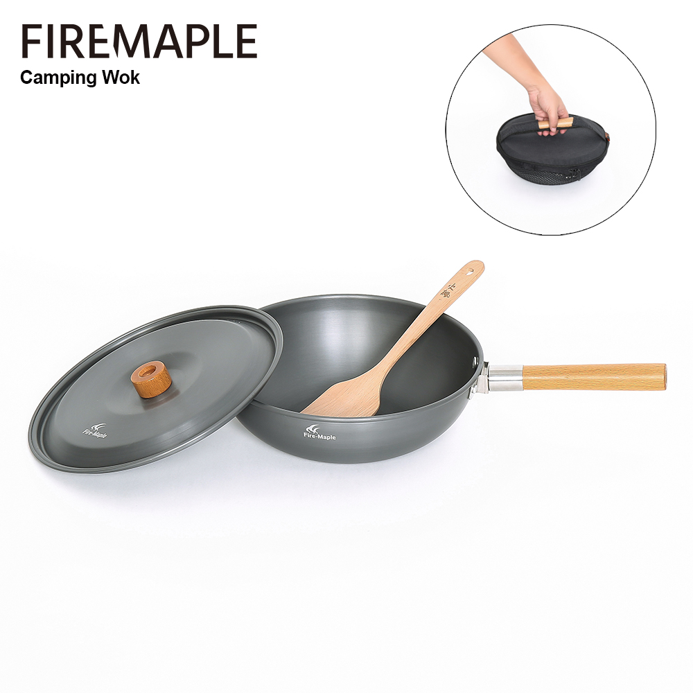 Wok de Camping en érable de fe - Camping Cooking On Fire avis et prix