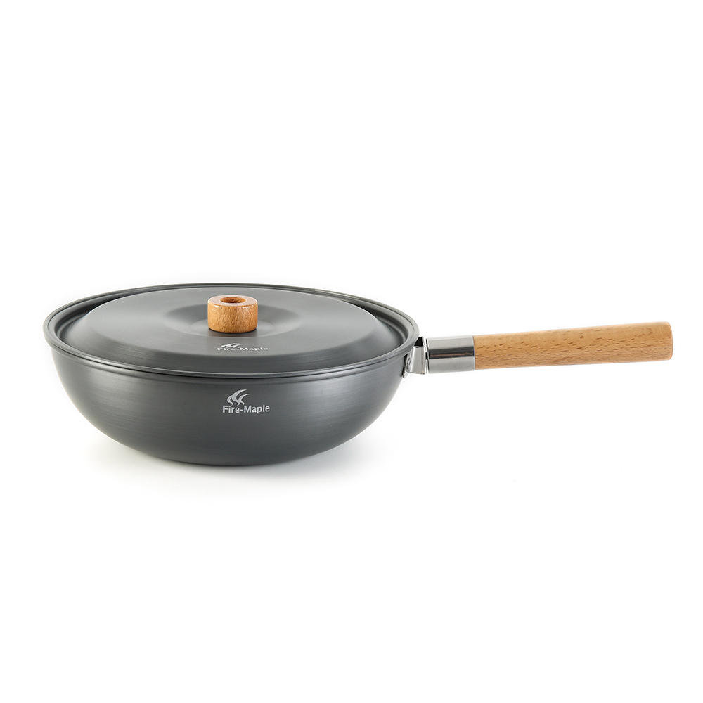 Wok de Camping en érable de fe - Camping Cooking On Fire avis et prix