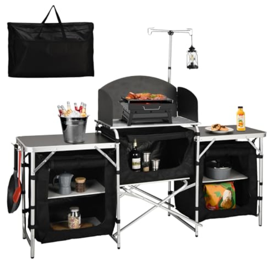 Table de cuisine de camping, s - Camping Cooking Table With Windshield avis et prix