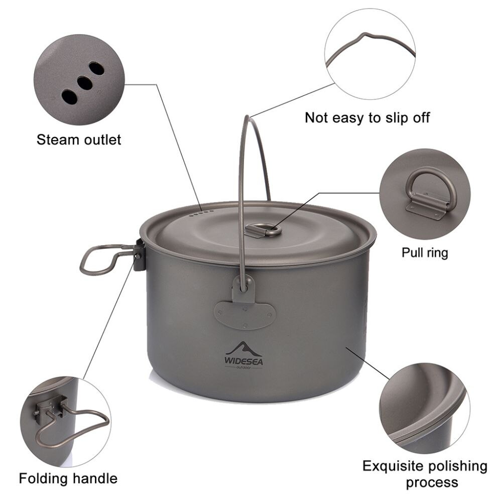 ESEA-Batterie de cuisine en ti - Camping Cooking Set Large avis et prix