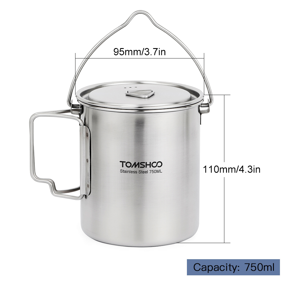TOMSHOO – pot en acier inoxyda - Camping Cooking Cup avis et prix
