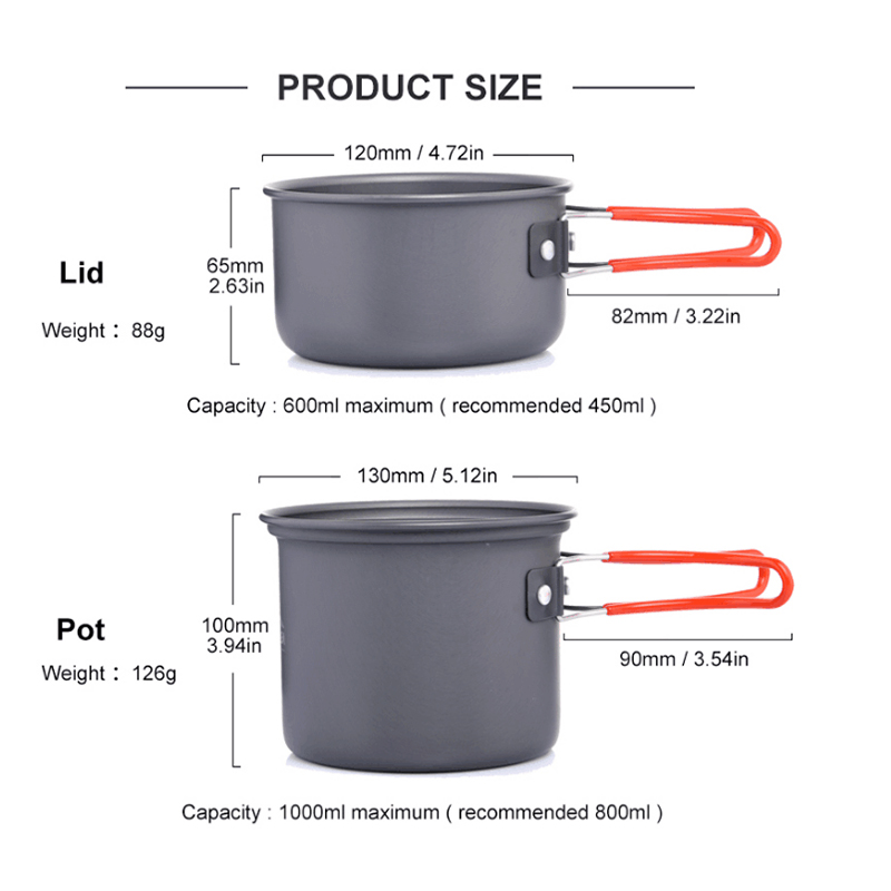 Widesea – ustensiles de cuisin - Camping Cooking Dishes avis et prix