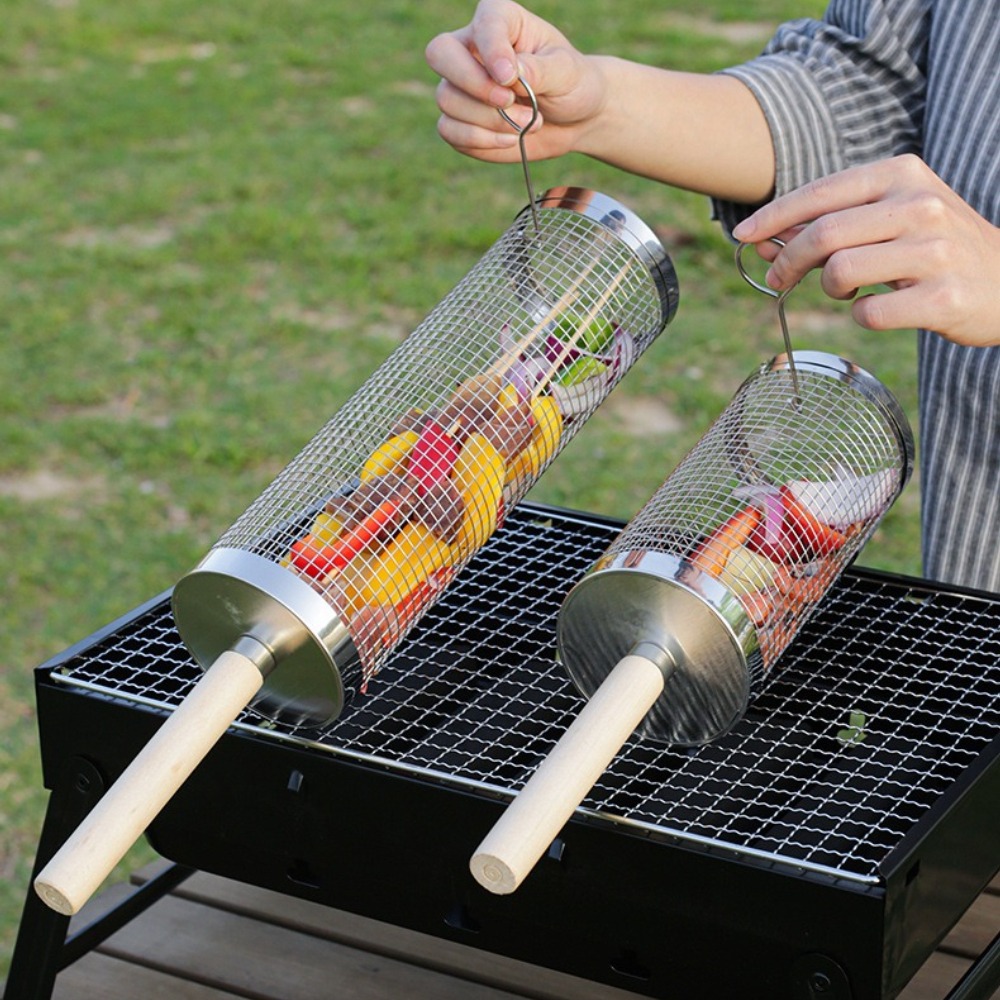 Panier de barbecue rotatif en  - Camping Cooking Griddle avis et prix