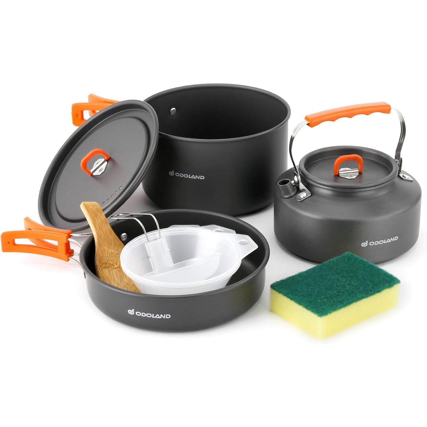 Odoland Ensemble de 10 ustensi - Camping Cooking Set Large avis et prix