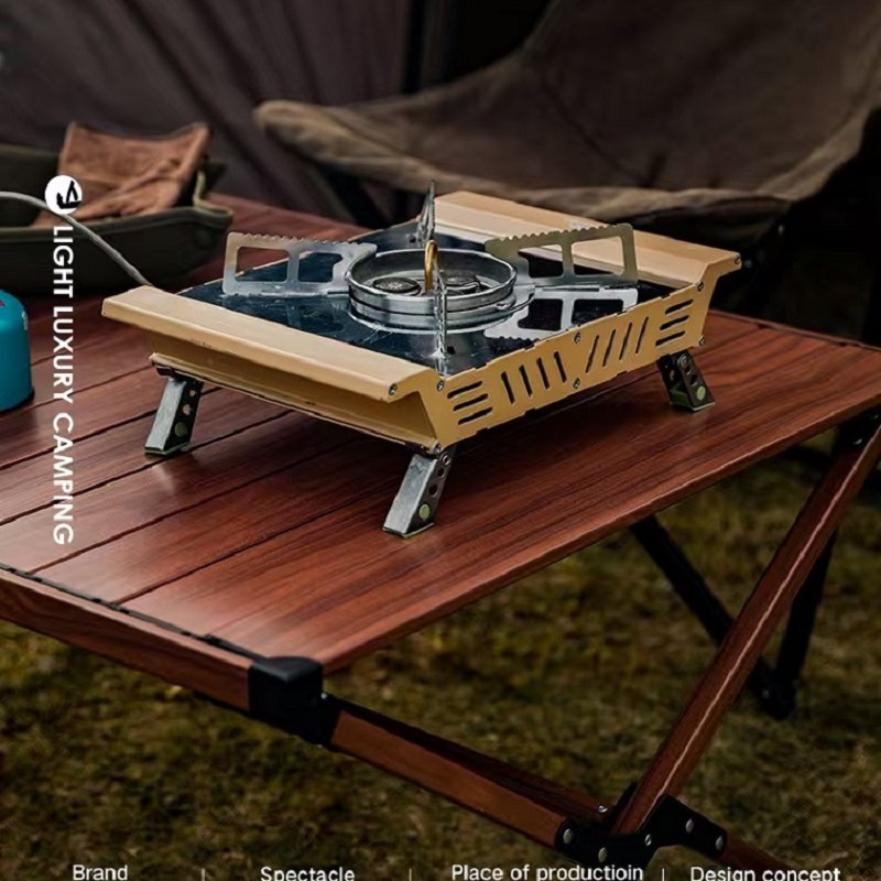 Réchaud de camping portable à  - Camping Cooking Table With Windshield avis et prix