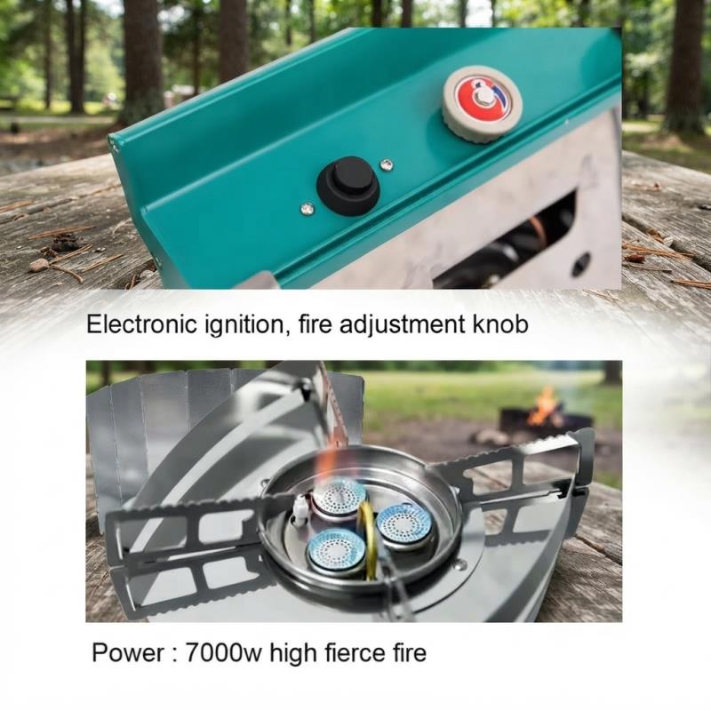 Réchaud de camping portable à  - Camping Cooking Table With Windshield avis et prix
