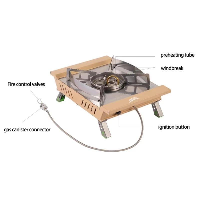 Réchaud de camping portable à  - Camping Cooking Table With Windshield avis et prix
