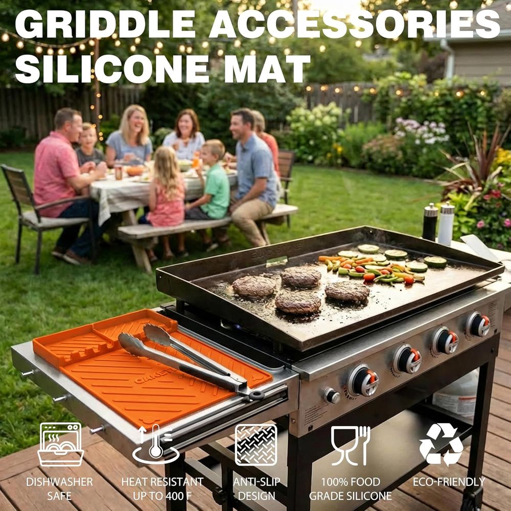 Tapis de cuisson en silicone o - Camping Cooking Griddle avis et prix