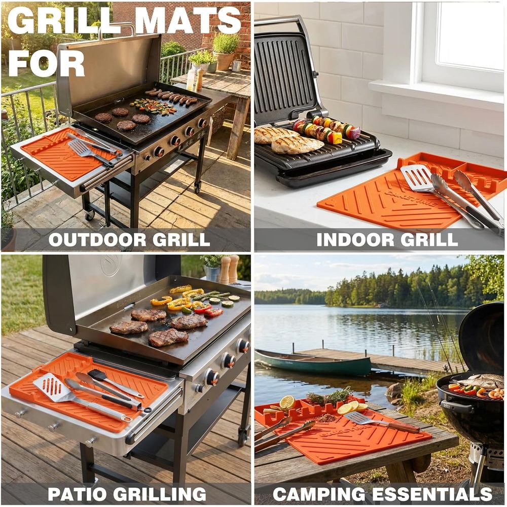 Tapis de cuisson en silicone o - Camping Cooking Griddle avis et prix