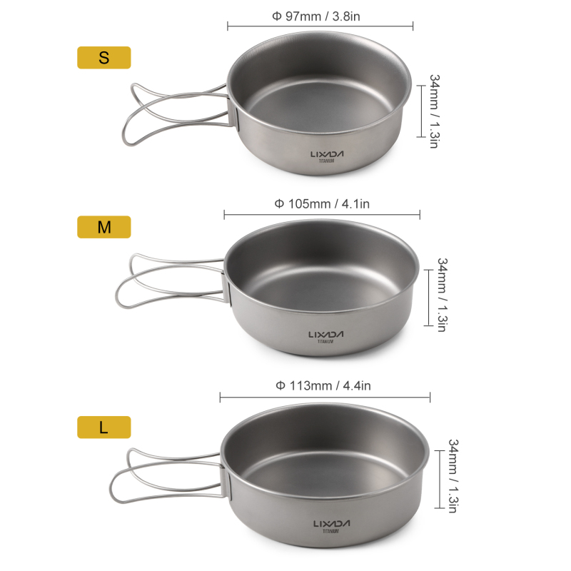 VEXADA-Filles en titane ultral - Camping Cooking Dishes avis et prix