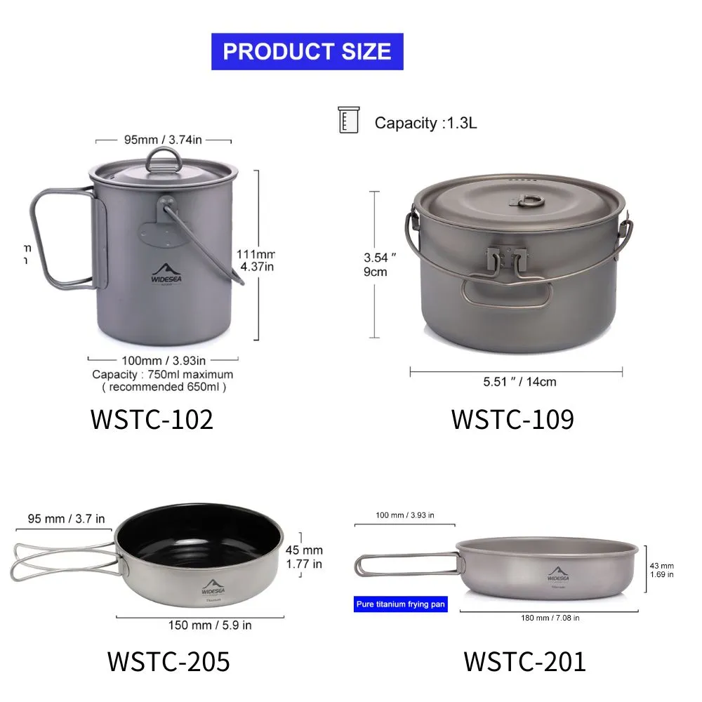 AliExpress Collection Widesea  - Camping Cooking Set Large avis et prix