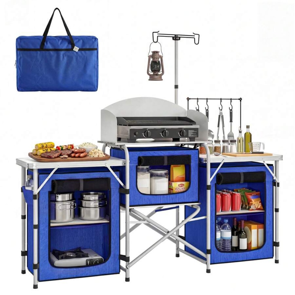 Table de cuisine de camping en - Camping Cooking Table With Windshield avis et prix