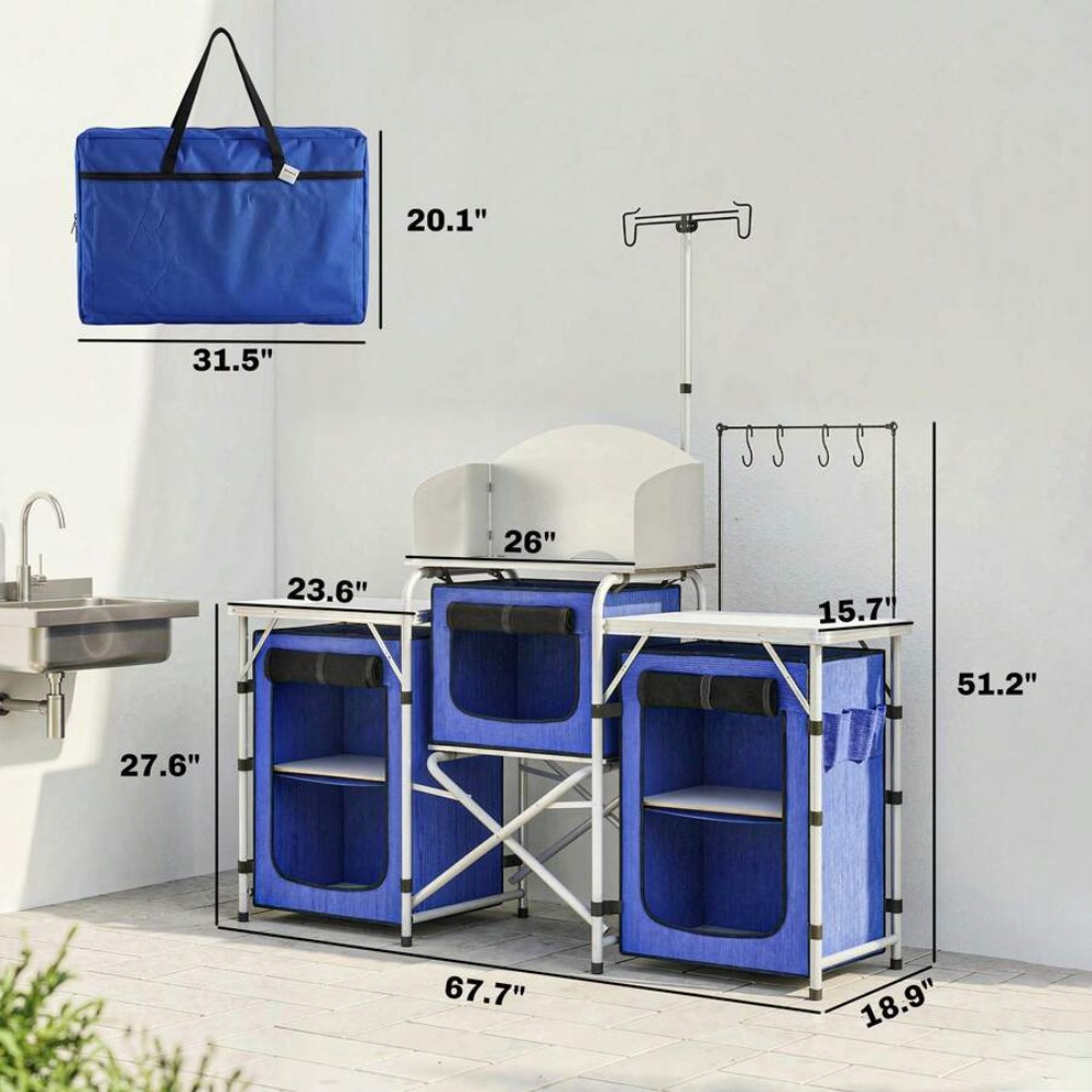 Table de cuisine de camping en - Camping Cooking Table With Windshield avis et prix