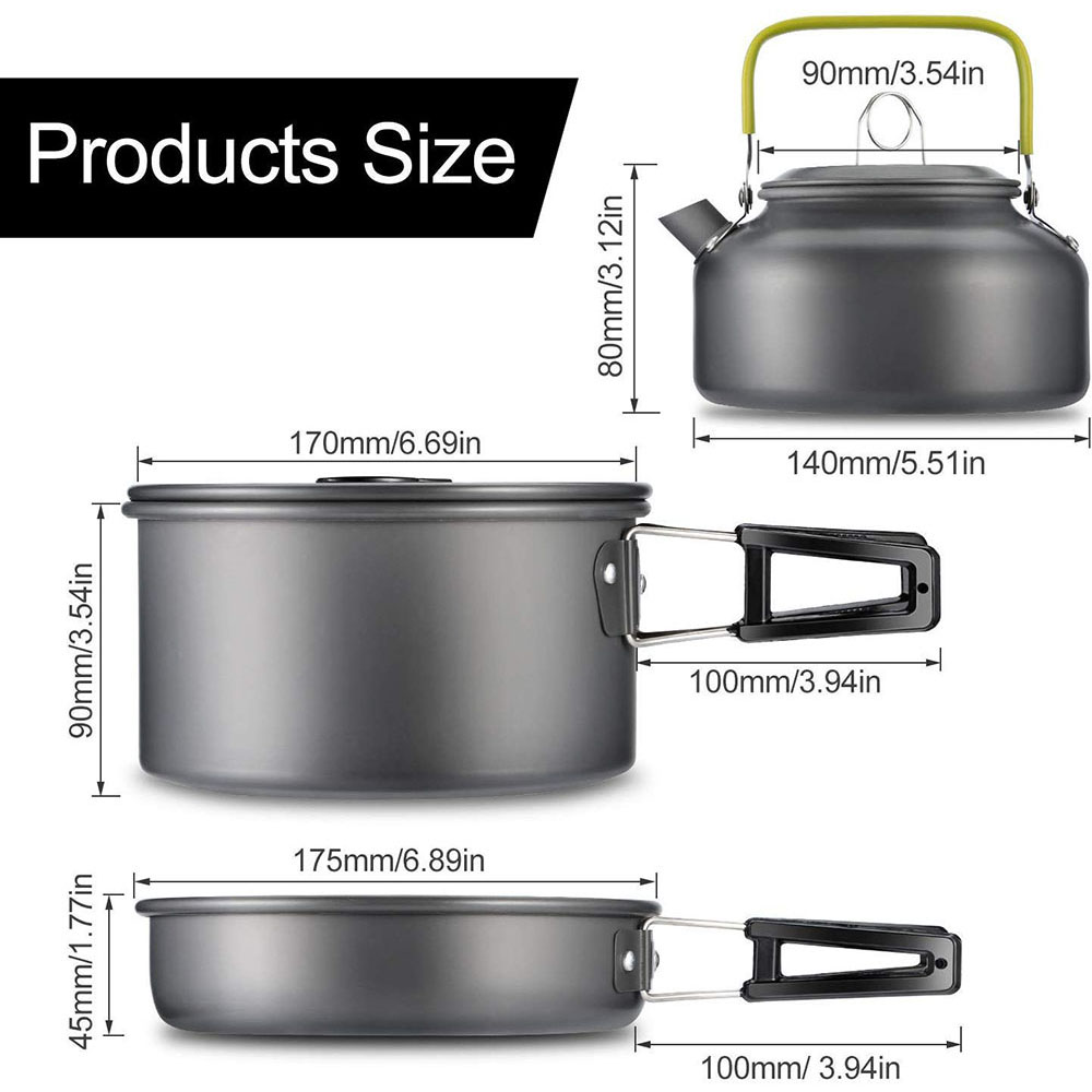 Ensemble de vaisselle de campi - Camping Cooking Kit avis et prix
