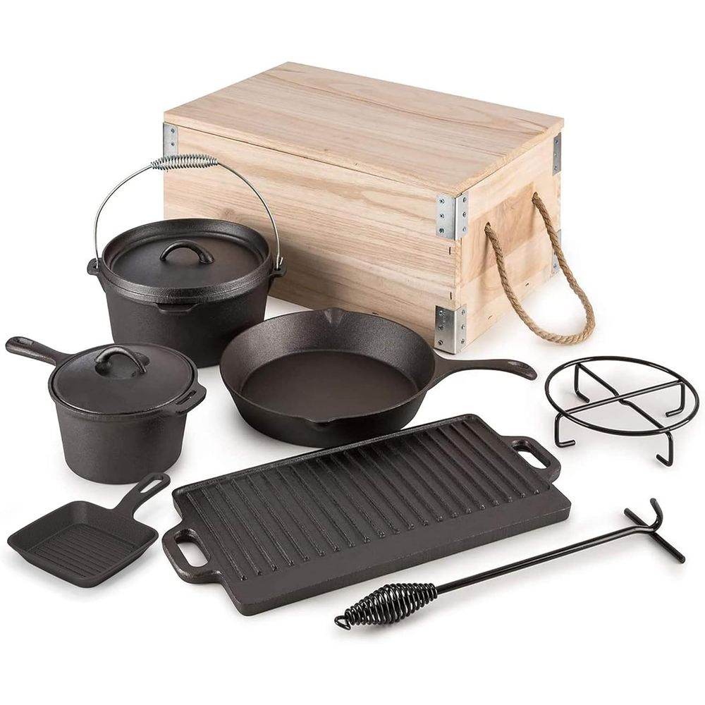 Ensemble de cuisson 8 pièces e - Vintage Camping Cooking Set avis et prix